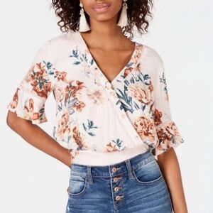 NWT American Rag Rose 🌹 Faux Wrap Top sz XS
